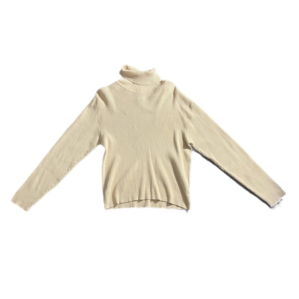 Ann Taylor Loft Cream Turtleneck Sweater